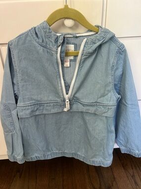 Cat & Jack Light Blue Hooded Denim Pullover Jacket